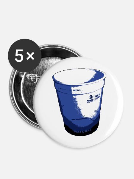 Der Joghurt - Buttons mittel 32 mm (5er Pack) - Weiß