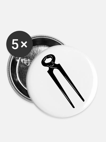Zange - Buttons mittel 32 mm (5er Pack) - Weiß