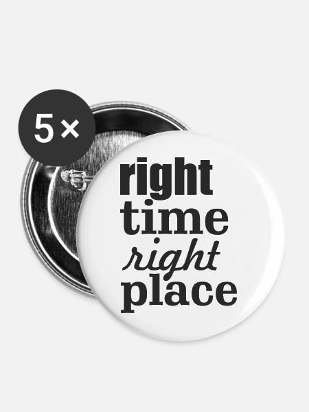 right time right place - Buttons mittel 32 mm (5er Pack) - Weiß