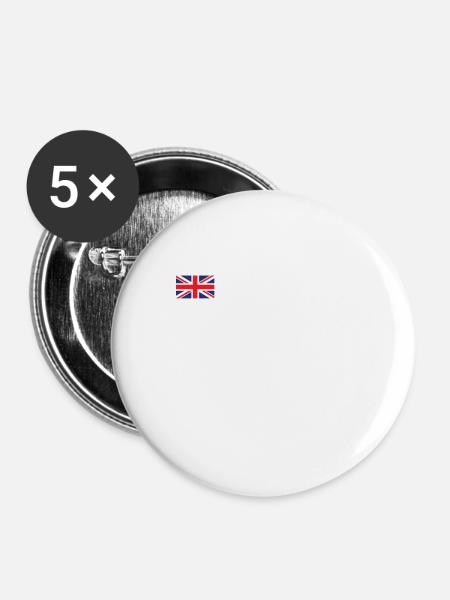 Landy Offroad Addicted - Buttons mittel 32 mm (5er Pack) - Weiß