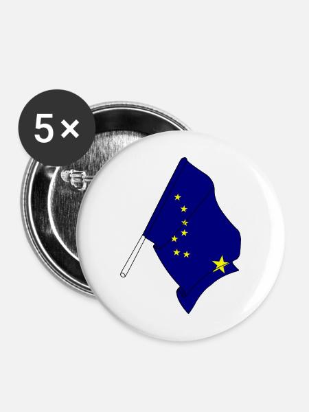 Flagge Alaska - Buttons mittel 32 mm (5er Pack) - Weiß