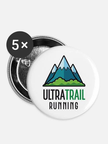 Ultra-Trailrunning - Buttons mittel 32 mm (5er Pack) - Weiß