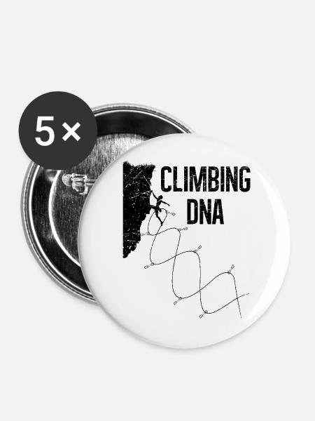 Kletter-DNA - Buttons mittel 32 mm (5er Pack) - Weiß