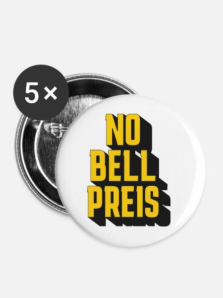 No Bell Preis - Buttons mittel 32 mm (5er Pack) - Weiß