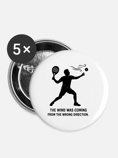Falscher Wind Padel Hymne - Buttons mittel 32 mm (5er Pack) - Weiß