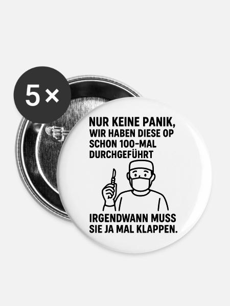 Operation Motivation - Buttons mittel 32 mm (5er Pack) - Weiß