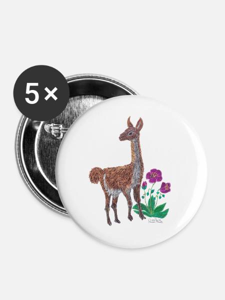 Herzschläge der Wüste. - Buttons mittel 32 mm (5er Pack) - Weiß