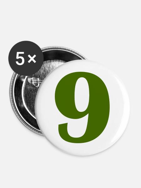 9 - Buttons mittel 32 mm (5er Pack) - Weiß