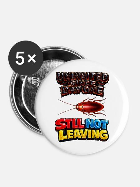 Nicht ständig verschwinden - Buttons mittel 32 mm (5er Pack) - Weiß