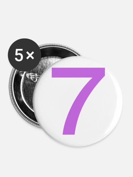7 - Buttons mittel 32 mm (5er Pack) - Weiß
