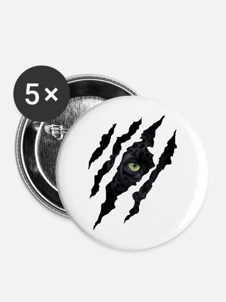 Panther Claw - Buttons mittel 32 mm (5er Pack) - Weiß