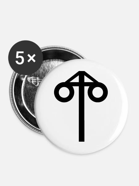Mittsommer-magischer Baum - Buttons mittel 32 mm (5er Pack) - Weiß