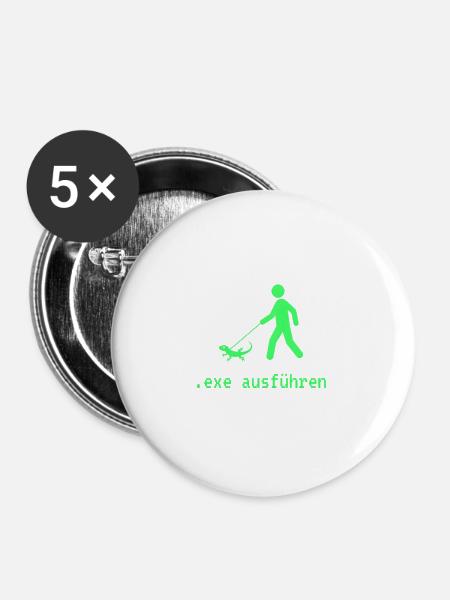 .exe ausführen ADMIN - Buttons mittel 32 mm (5er Pack) - Weiß