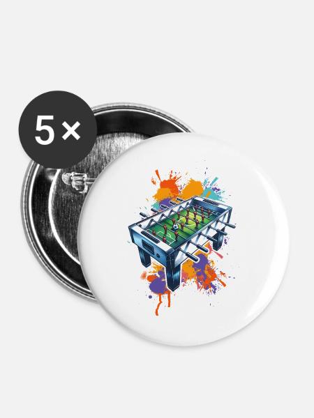 Tischkicker Tischfußball - Buttons mittel 32 mm (5er Pack) - Weiß