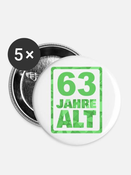 63 - Buttons mittel 32 mm (5er Pack) - Weiß