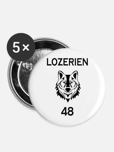 Lozerian - Buttons mittel 32 mm (5er Pack) - Weiß