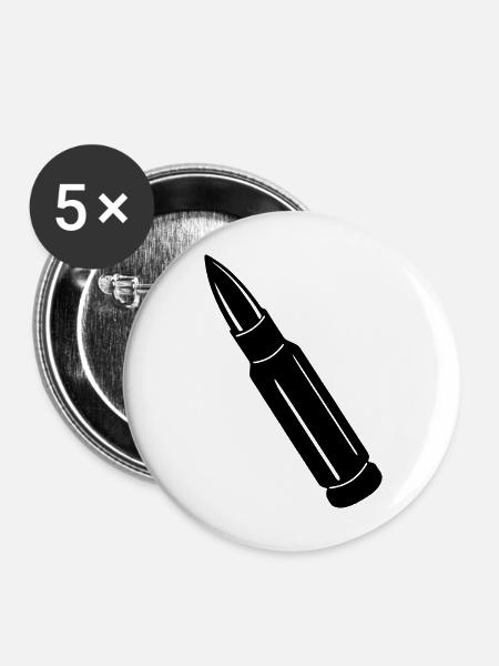 Kugel - Buttons mittel 32 mm (5er Pack) - Weiß