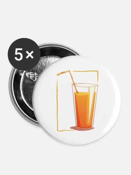 Drink in a frame - Buttons mittel 32 mm (5er Pack) - Weiß