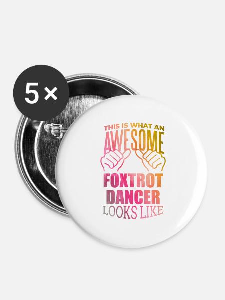 Foxtrot Foxtrot Foxtrot - Buttons mittel 32 mm (5er Pack) - Weiß