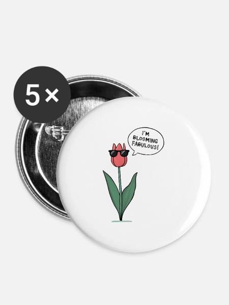 Blooming Fabulous  - Buttons mittel 32 mm (5er Pack) - Weiß