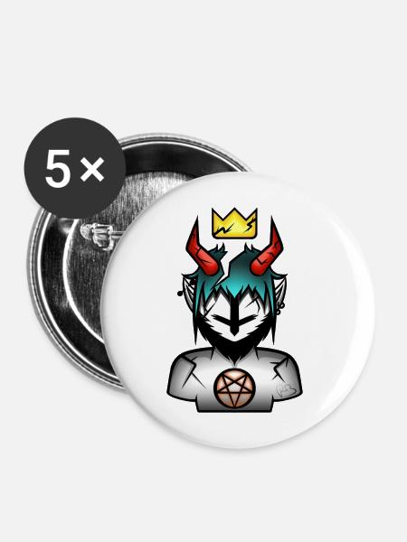 Die Seele eines gebrochenen Dämons - Buttons mittel 32 mm (5er Pack) - Weiß
