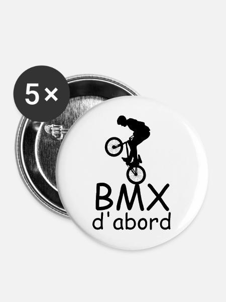 BMX First - Buttons mittel 32 mm (5er Pack) - Weiß