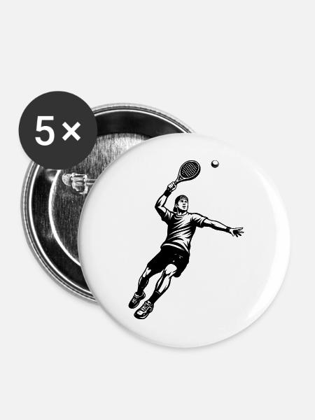 Direkte Padel Aussage - Buttons mittel 32 mm (5er Pack) - Weiß