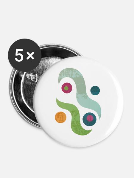 yoga-design_46 - Buttons mittel 32 mm (5er Pack) - Weiß
