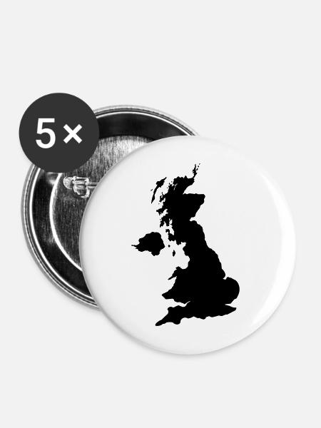 england - Buttons mittel 32 mm (5er Pack) - Weiß