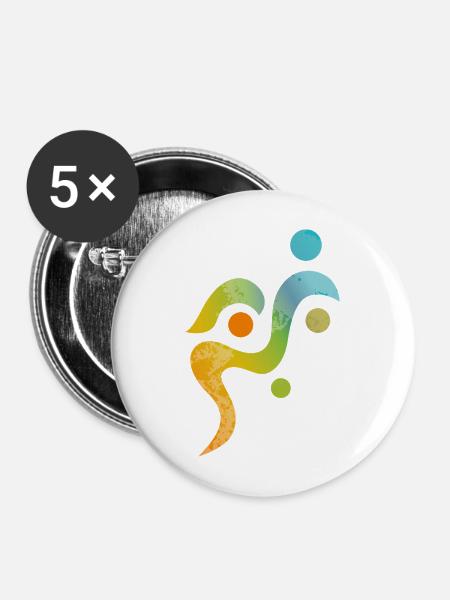 yoga-design_27 - Buttons mittel 32 mm (5er Pack) - Weiß