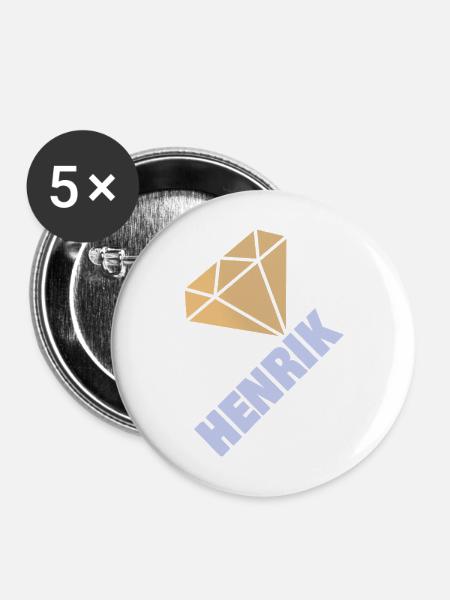 Henrik - Buttons mittel 32 mm (5er Pack) - Weiß