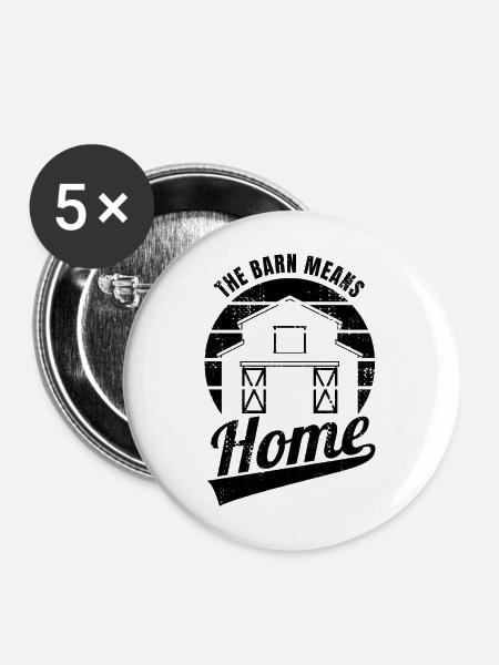 Landwirt Inspiration - Buttons mittel 32 mm (5er Pack) - Weiß