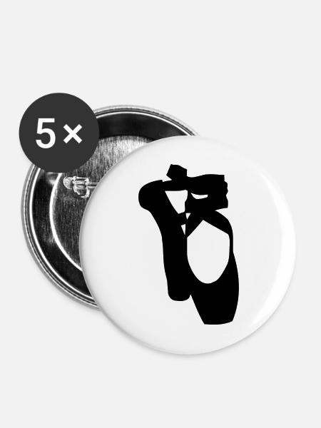 Ballet schuhe - Buttons mittel 32 mm (5er Pack) - Weiß