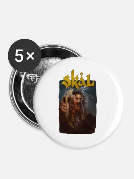 skal - Buttons mittel 32 mm (5er Pack) - Weiß