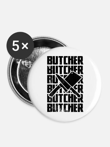 Metzger - Buttons mittel 32 mm (5er Pack) - Weiß