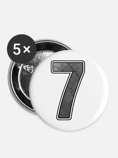 Rostiges Sieben Metalltextur - Buttons mittel 32 mm (5er Pack) - Weiß