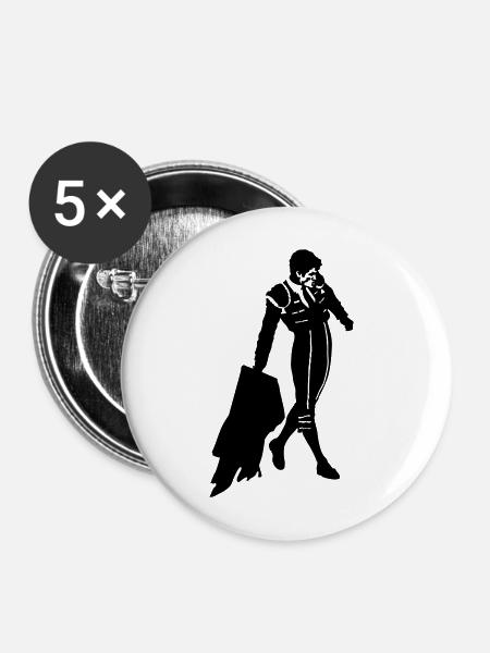 Torero - Buttons mittel 32 mm (5er Pack) - Weiß