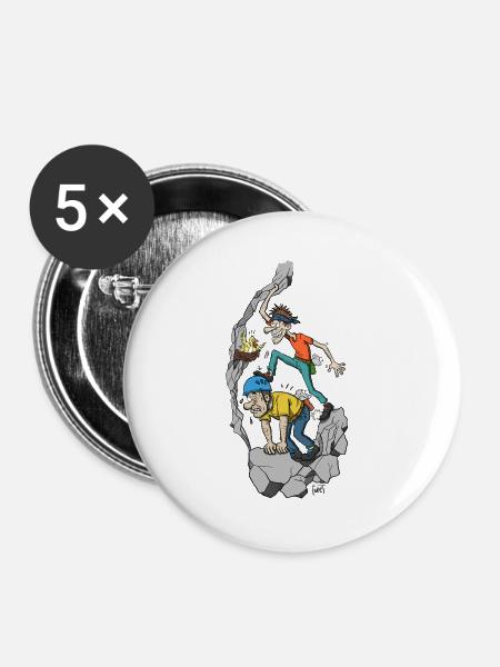 Climbing on Helmet - Buttons mittel 32 mm (5er Pack) - Weiß