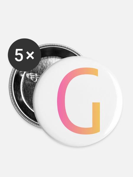 G - Buttons mittel 32 mm (5er Pack) - Weiß