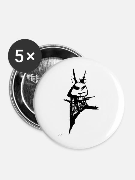 My vibe - Buttons mittel 32 mm (5er Pack) - Weiß