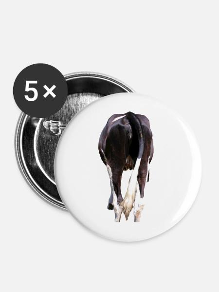 Vache - Buttons mittel 32 mm (5er Pack) - Weiß