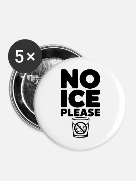 Nein, bitte - Buttons mittel 32 mm (5er Pack) - Weiß