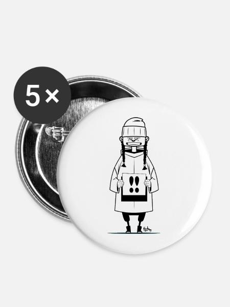 Greta - Buttons mittel 32 mm (5er Pack) - Weiß