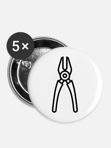 Zange - Buttons mittel 32 mm (5er Pack) - Weiß