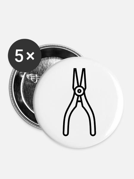 Zange - Buttons mittel 32 mm (5er Pack) - Weiß