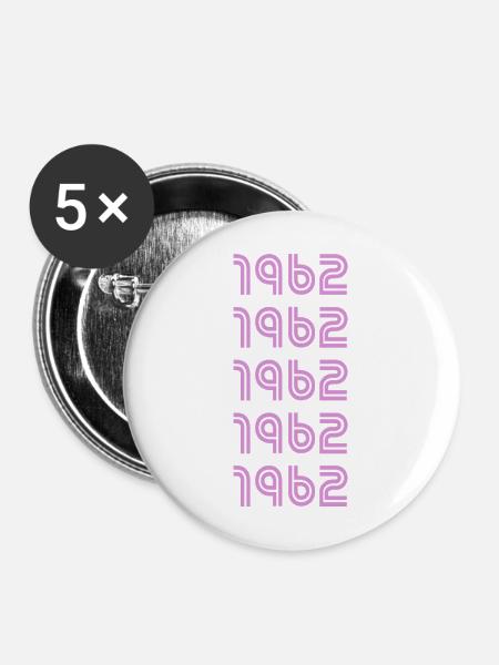 Style 1962 - Buttons mittel 32 mm (5er Pack) - Weiß