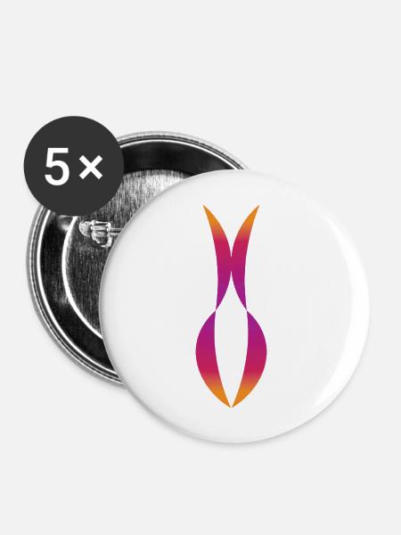 trennen - Buttons mittel 32 mm (5er Pack) - Weiß