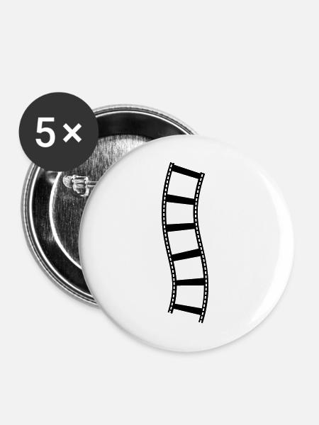 Film - Buttons mittel 32 mm (5er Pack) - Weiß