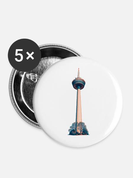 Colonius Risograph - Buttons mittel 32 mm (5er Pack) - Weiß