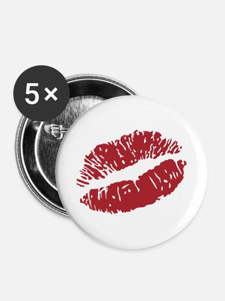 Lipps - Buttons mittel 32 mm (5er Pack) - Weiß